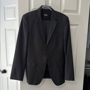 Boss charcoal slim fit suit